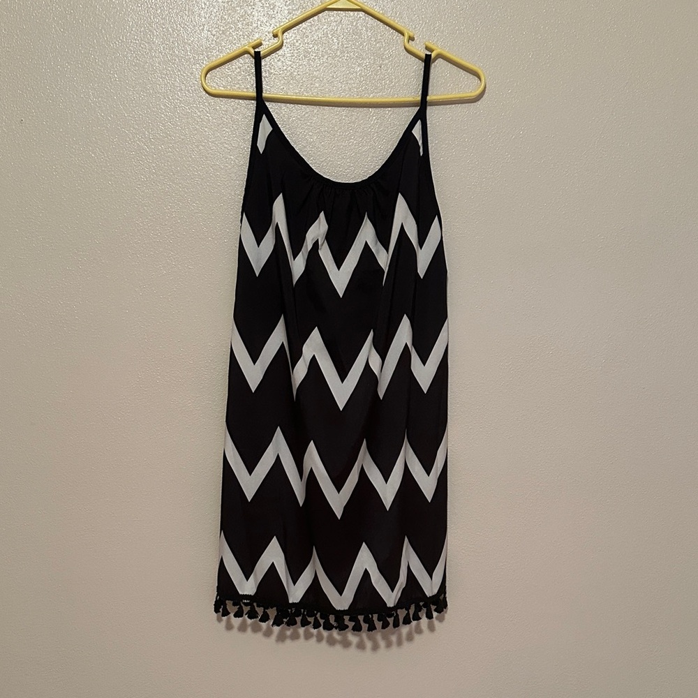 Black and White Chevron Dress